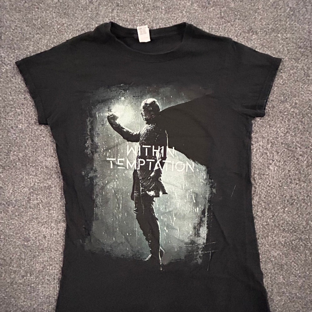 Within Temptation T-Shirt Womens Size S Black The Resist Tour 2019 Band Graphic